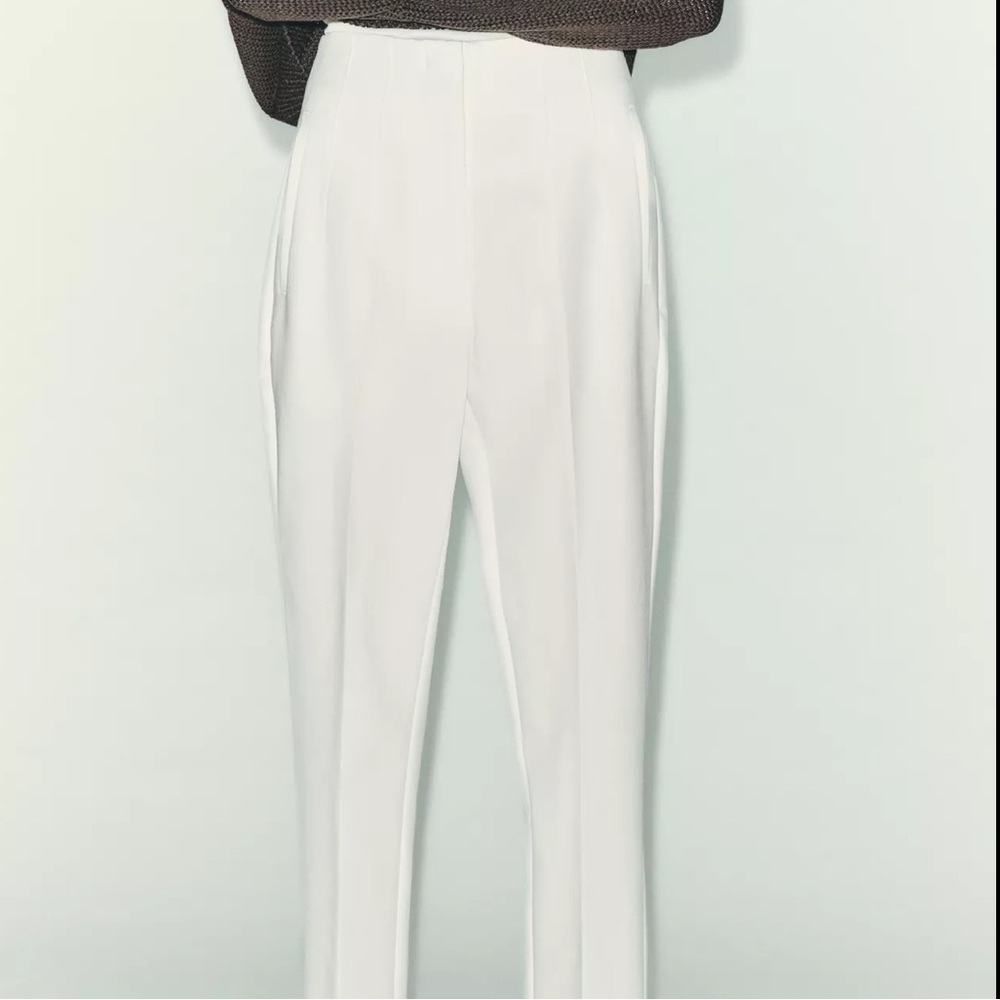 Zara White Tailored Pants - Picture 5 of 5